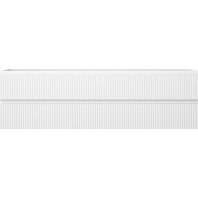 Mexen Rivel badkamerkast onder wastafel 160 cm, 2 lades, geribbeld, mat wit - 91A20-16047-2-BFF01