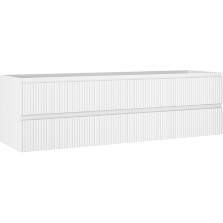Mexen Rivel Badezimmermöbel 160 cm, 2 Schubladen, geriffelt, weiß matt - 91A20-16047-2-BFF01