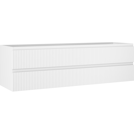 Mexen Rivel szafka łazienkowa podumywalkowa 160 cm, 2 szuflady, ryflowana , biała mat - 91A20-16047-2-BFF01