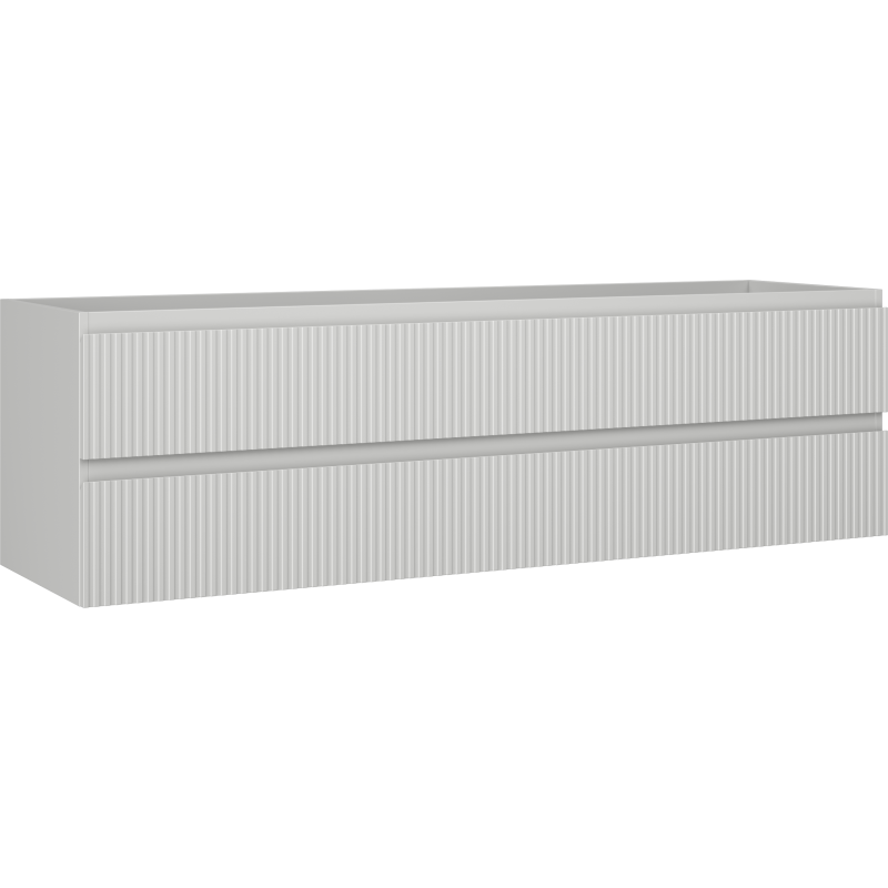 Mexen Rivel bathroom cabinet 160 cm, 2 drawers, grooved, matte grey - 91A20-16047-2-BFF62