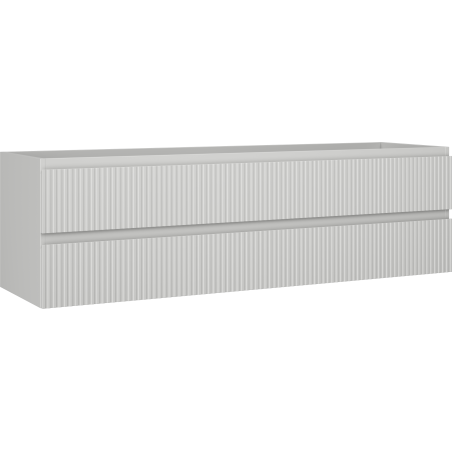 Mexen Rivel bathroom cabinet 160 cm, 2 drawers, grooved, matte grey - 91A20-16047-2-BFF62