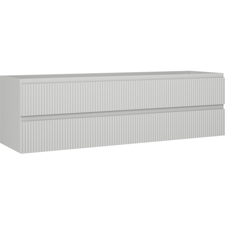 Mexen Rivel szafka łazienkowa podumywalkowa 160 cm, 2 szuflady, ryflowana , szara mat - 91A20-16047-2-BFF62