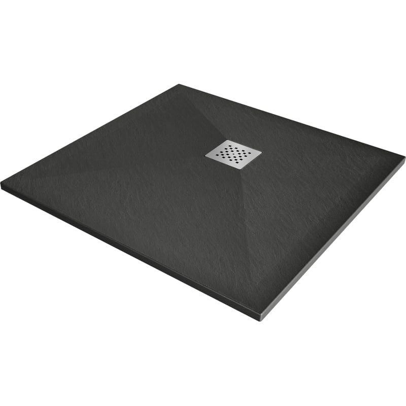 Mexen Stone+ komposiitmaterjalist nelinurkne dušialus 100 x 100 cm, antratsiit - 44711010