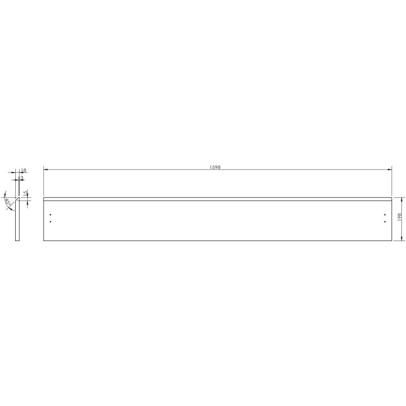Mexen Rivel szafka łazienkowa podumywalkowa 160 cm, 2 szuflady, ryflowana , grafit mat - 91A20-16047-2-BFF66