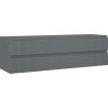 Mexen Rivel Badezimmerschrank für Waschtisch 160 cm, 2 Schubladen, geriffelt, Grafit matt - 91A20-16047-2-BFF66