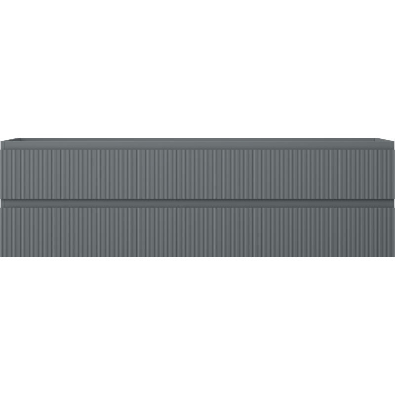 Mexen Rivel badkamerkast onder wastafel 160 cm, 2 laden, geribbeld, grafiet mat - 91A20-16047-2-BFF66