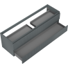 Mexen Rivel badkamerkast onder wastafel 160 cm, 2 lades, gegroefd, grafiet mat - 91A20-16047-2-BFF66