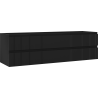 Mexen Rivel Badezimmerunterschrank 160 cm, 2 Schubladen, geriffelt, schwarz matt - 91A20-16047-2-BFF71