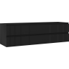 Mexen Rivel bathroom cabinet under the sink 160 cm, 2 drawers, grooved, matte black - 91A20-16047-2-BFF71