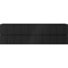 Mexen Rivel Badezimmerunterschrank 160 cm, 2 Schubladen, geriffelt, schwarz matt - 91A20-16047-2-BFF71