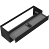 Mexen Rivel Badezimmerunterschrank 160 cm, 2 Schubladen, geriffelt, schwarz matt - 91A20-16047-2-BFF71