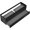 Mexen Rivel Badezimmerunterschrank 160 cm, 2 Schubladen, geriffelt, schwarz matt - 91A20-16047-2-BFF71