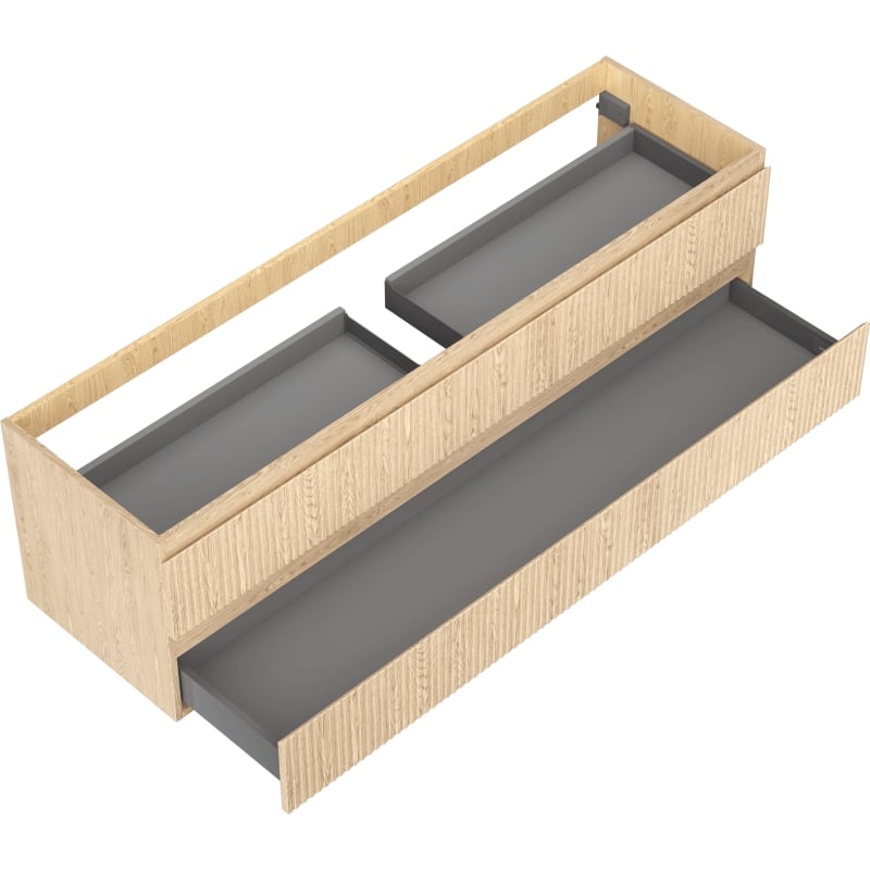 Mexen Rivel vannitoa kapp 160 cm, 2 sahtlit, rihveldatud, tamm - 91A20-16047-2-BFF81