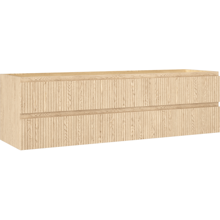 Mexen Rivel badrumsskåp under tvättställ 160 cm, 2 lådor, räfflad, ek - 91A20-16047-2-BFF81