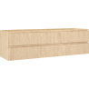 Mexen Rivel Badezimmerunterschrank 160 cm, 2 Schubladen, geriffelt, Eiche - 91A20-16047-2-BFF81
