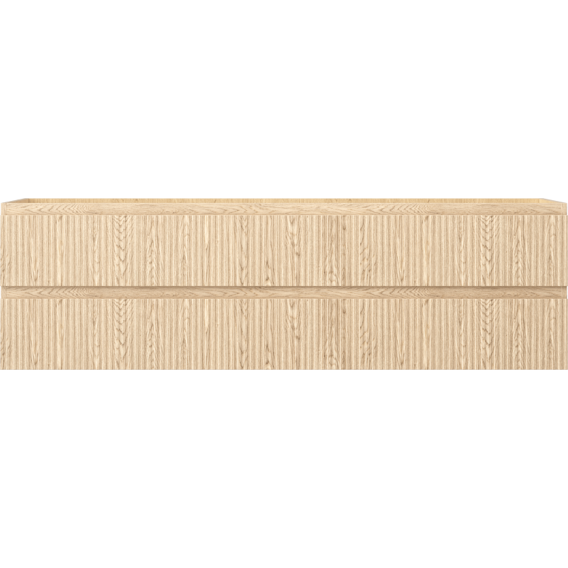 Mexen Rivel badrumsskåp under tvättställ 160 cm, 2 lådor, räfflad, ek - 91A20-16047-2-BFF81