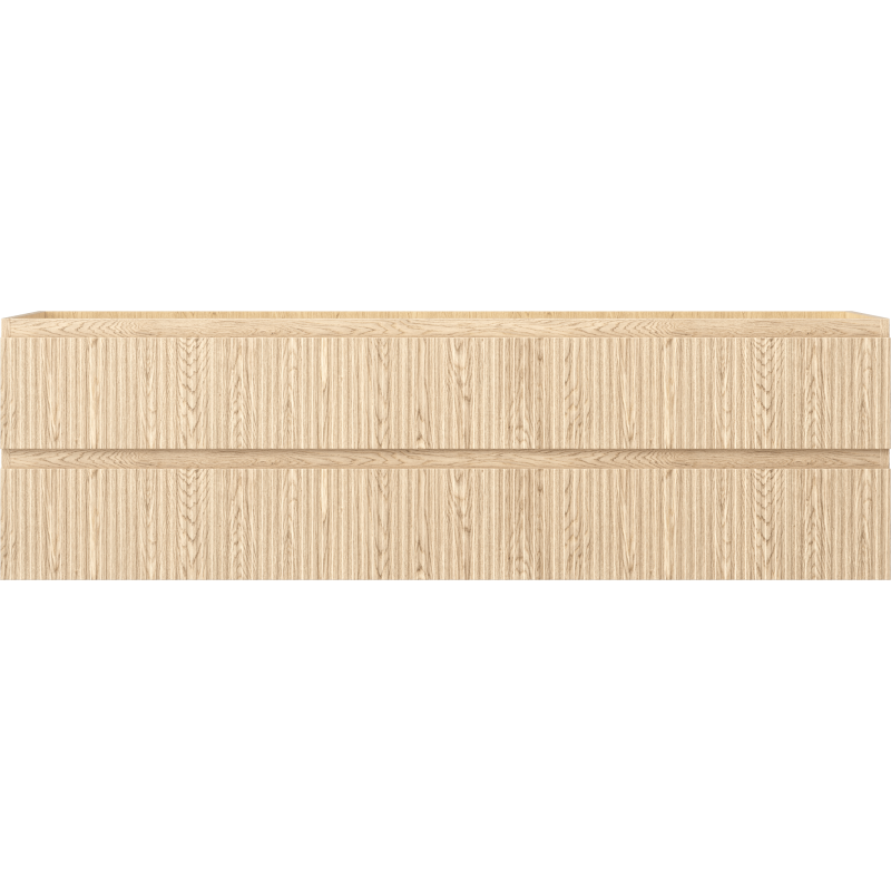 Mexen Rivel Bathroom Cabinet 160 cm, 2 Drawers, Ribbed, Oak - 91A20-16047-2-BFF81