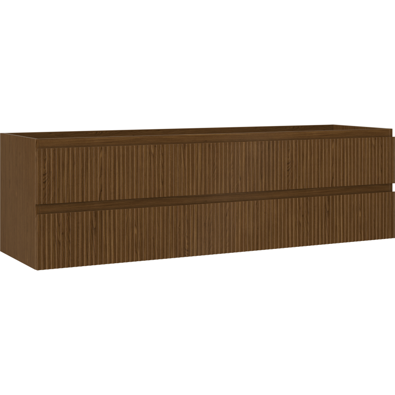 Mexen Rivel kylpyhuoneen pesuallasalusta 160 cm, 2 laatikkoa, uurrettu, pähkinä - 91A20-16047-2-BFF86