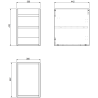 Mexen Rivel armoire de salle de bains sous-lavabo 30 cm, 1 porte, cannelée, blanc mat - 91A21-03047-1-BF01