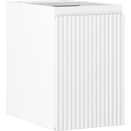 Mexen Rivel Badezimmerschrank für Waschbecken 30 cm, 1 Tür, gerillt, weiß matt - 91A21-03047-1-BF01