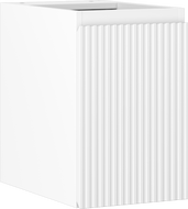 Mexen Rivel bathroom cabinet for washbasin 30 cm, 1 door, grooved, white matte - 91A21-03047-1-BF01