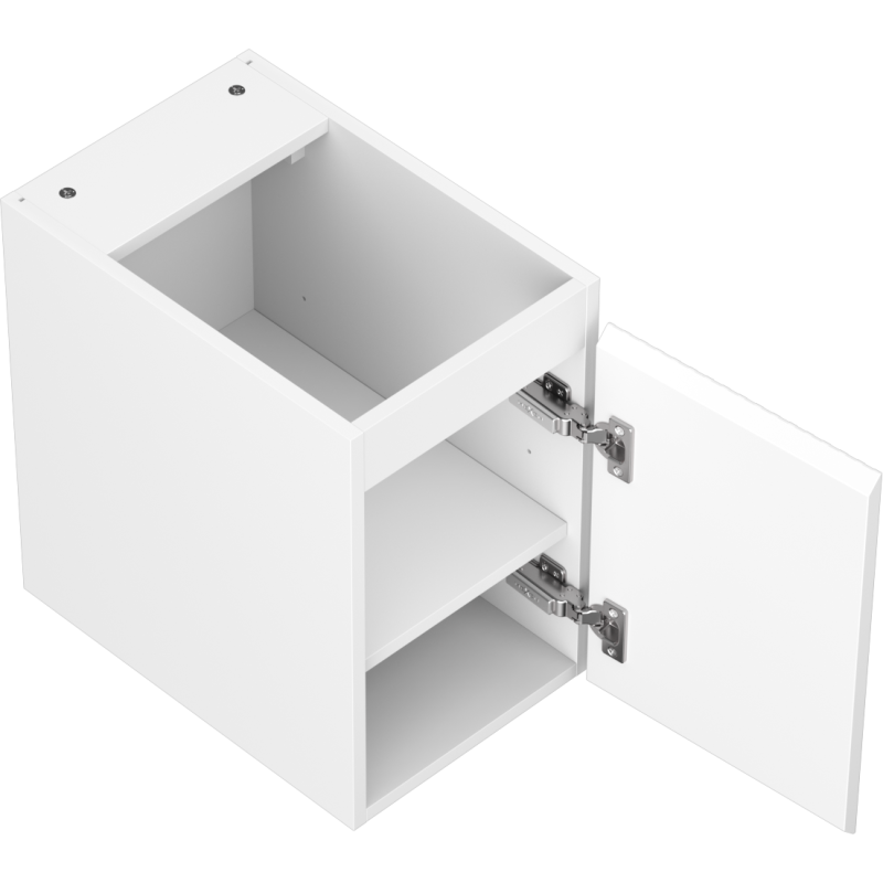 Mexen Rivel badkamerkastje voor onder wastafel 30 cm, 1 deur, gegroefd, wit mat - 91A21-03047-1-BF01