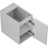 Mexen Rivel Badezimmerschrank unter Waschbecken 30 cm, 1 Tür, gerillt, grau matt - 91A21-03047-1-BF62