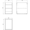 Mexen Rivel badkamerkastje onder wastafel 30 cm, 1 deur, geribbeld, mat grafiet - 91A21-03047-1-BF66