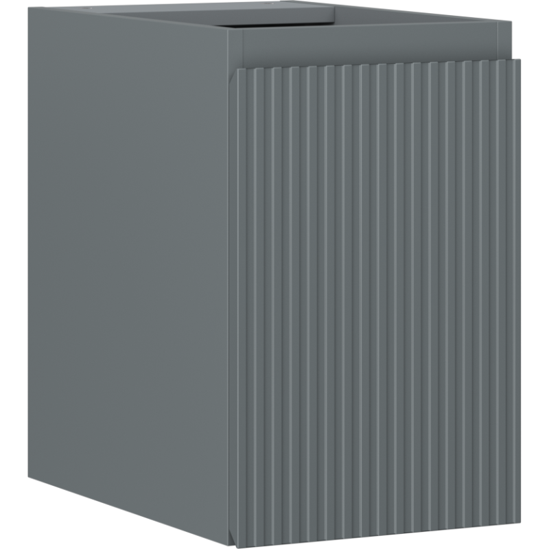 Mexen Rivel bathroom cabinet for washbasin 30 cm, 1 door, fluted, matte graphite - 91A21-03047-1-BF66