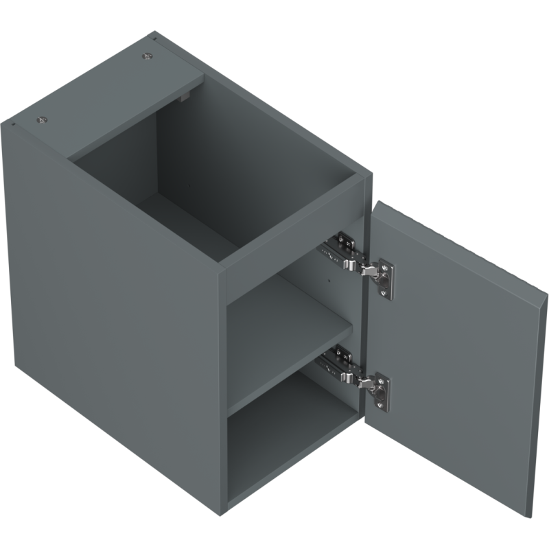 Mexen Rivel mueble de baño bajo lavabo de 30 cm, 1 puerta, ranurado, grafito mate - 91A21-03047-1-BF66