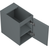 Mexen Rivel Badezimmerunterschrank 30 cm, 1 Tür, geriffelt, Graphit Matt - 91A21-03047-1-BF66