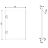 Mexen Rivel Badezimmerschrank unter Waschbecken 30 cm, 1 Tür, gerillt, schwarz matt - 91A21-03047-1-BF71