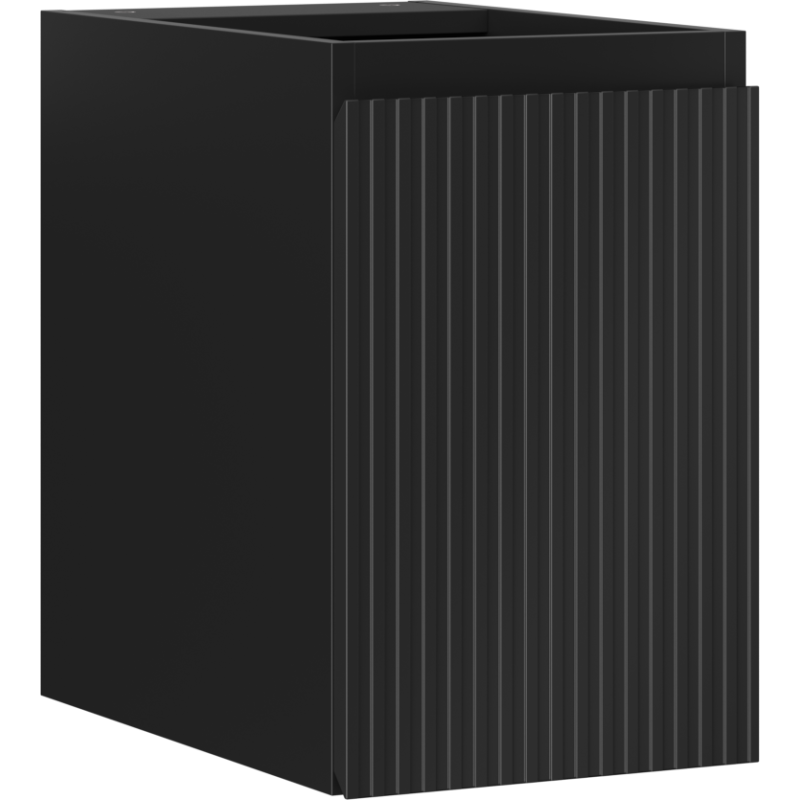 Mexen Rivel kylpyhuoneen allaskaappi 30 cm, 1 ovi, uurrettu, musta matta - 91A21-03047-1-BF71