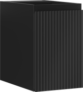 Mexen Rivel Badezimmerschrank unter Waschbecken 30 cm, 1 Tür, gerillt, schwarz matt - 91A21-03047-1-BF71