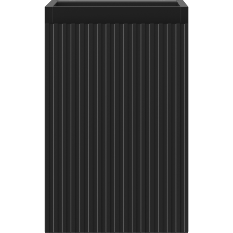 Mexen Rivel badkamerkastje onder wastafel 30 cm, 1 deur, gegroefd, zwart mat - 91A21-03047-1-BF71