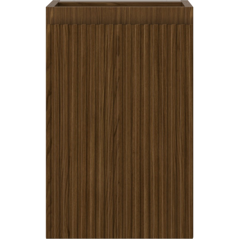 Mexen Rivel bathroom cabinet for washbasin 30 cm, 1 door, grooved, walnut - 91A21-03047-1-BF86