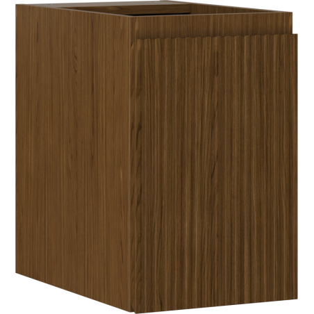 Mexen Rivel Badezimmerschrank unter Waschbecken 30 cm, 1 Tür, geriffelt, Nussbaum - 91A21-03047-1-BF86