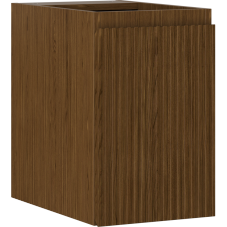 Mexen Rivel bathroom cabinet for washbasin 30 cm, 1 door, grooved, walnut - 91A21-03047-1-BF86
