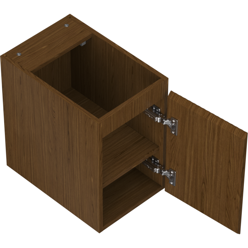 Mexen Rivel armário de casa de banho para lavatório 30 cm, 1 porta, canelado, nogueira - 91A21-03047-1-BF86