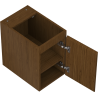 Mexen Rivel Badezimmerschrank unter Waschbecken 30 cm, 1 Tür, geriffelt, Nussbaum - 91A21-03047-1-BF86
