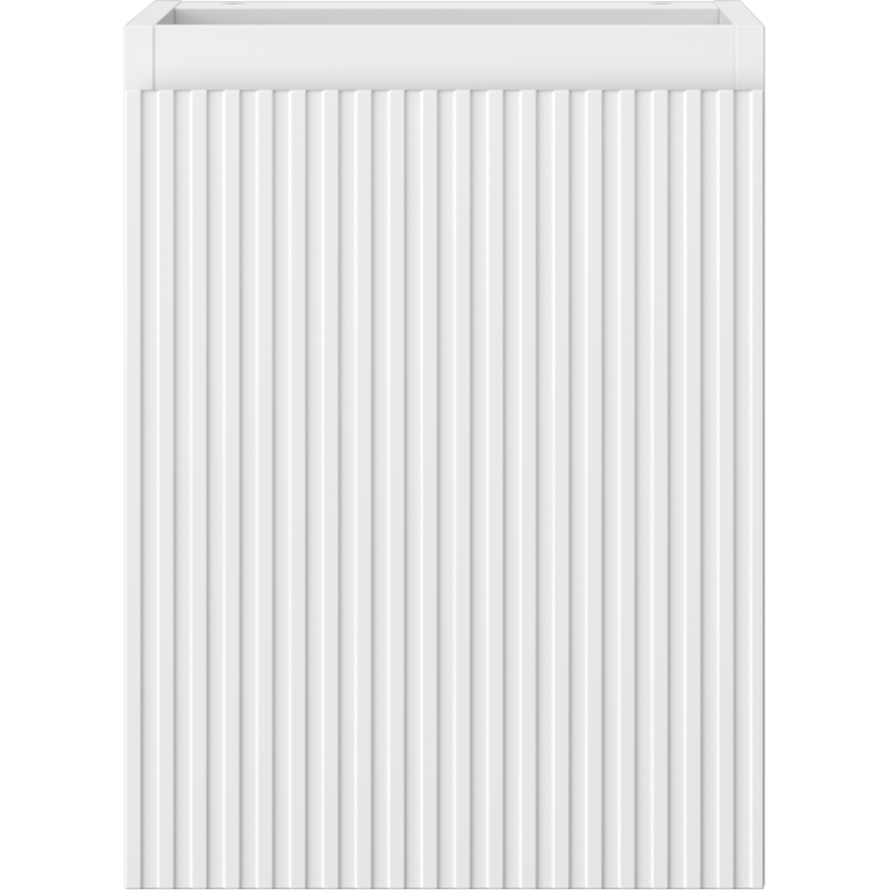 Mexen Rivel bathroom cabinet under sink 35 cm, 1 door, grooved, white matte - 91A21-03547-1-BF01