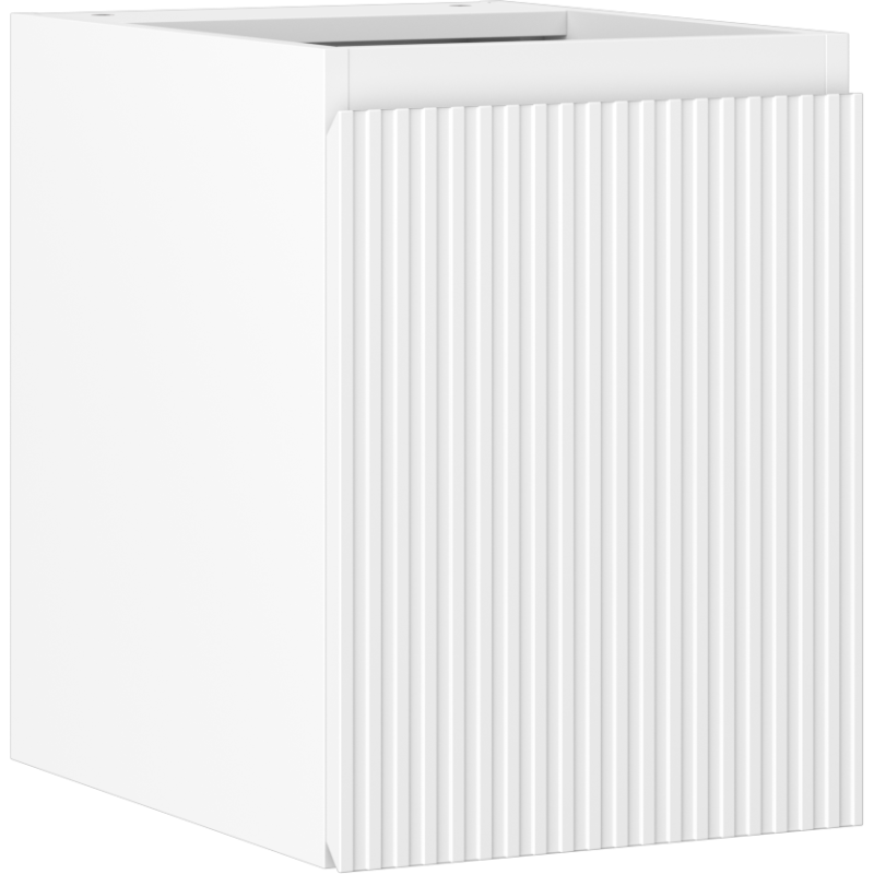 Mexen Rivel Badezimmerschrank unter Waschbecken 35 cm, 1 Tür, gerillt, weiß matt - 91A21-03547-1-BF01
