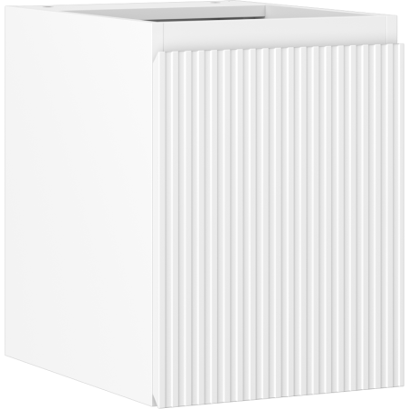 Mexen Rivel Badezimmerschrank unter Waschbecken 35 cm, 1 Tür, gerillt, weiß matt - 91A21-03547-1-BF01