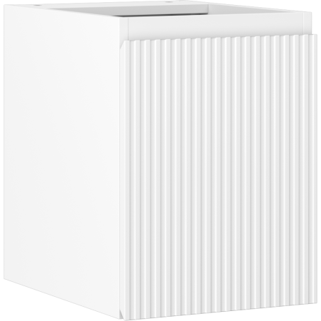 Mexen Rivel badkamerkastje onder de wastafel 35 cm, 1 deur, gegroefd, wit mat - 91A21-03547-1-BF01