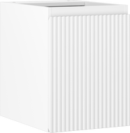 Mexen Rivel armário de casa de banho para lavatório 35 cm, 1 porta, canelado, branco mate - 91A21-03547-1-BF01