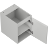 Mexen Rivel Badezimmerschrank für Waschbecken 35 cm, 1 Tür, gerillt, grau matt - 91A21-03547-1-BF62