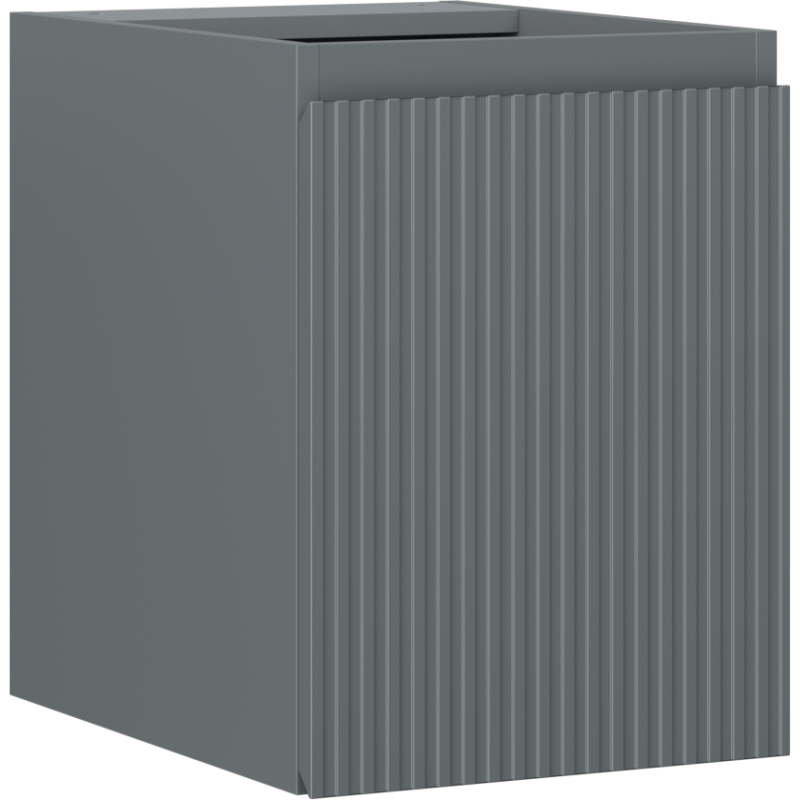 Mexen Rivel kopalni omarica pod umivalnikom 35 cm, 1 vrata, rebrasta, grafit mat - 91A21-03547-1-BF66