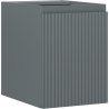 Mexen Rivel bathroom cabinet under-basin 35 cm, 1 door, fluted, matte graphite - 91A21-03547-1-BF66