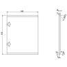 Mexen Rivel armário de casa de banho de 35 cm com uma porta, frisado, preto mate - 91A21-03547-1-BF71