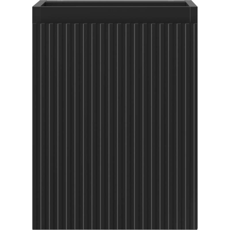 Mexen Rivel szafka łazienkowa podumywalkowa 35 cm, 1 drzwi, ryflowana, czarna mat - 91A21-03547-1-BF71